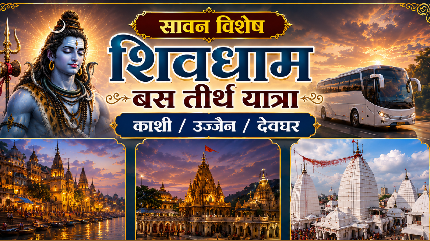 सावन विशेष शिवधाम बस तीर्थ यात्रा