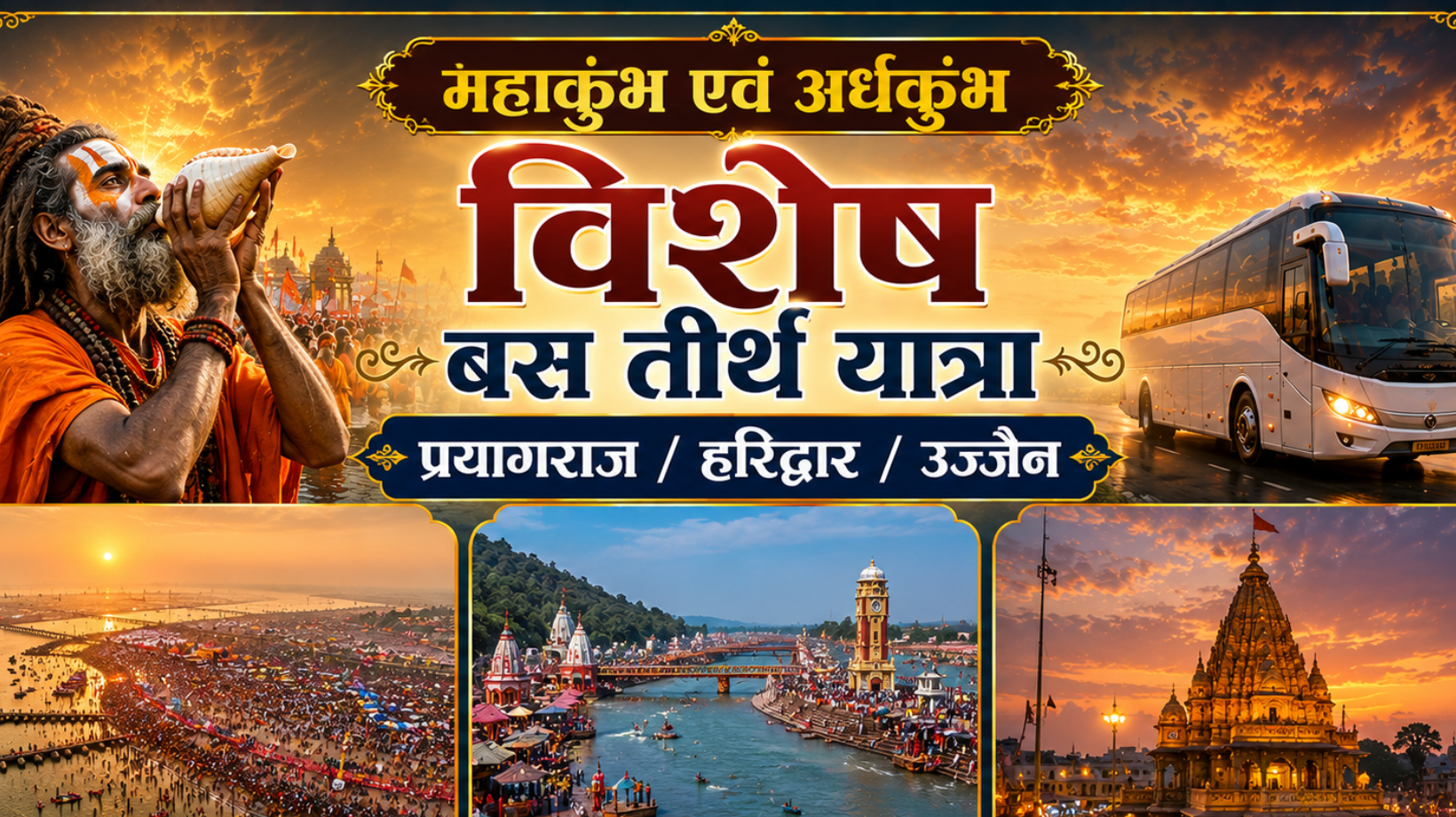 महाकुंभ एवं अर्धकुंभ विशेष बस तीर्थ यात्रा
